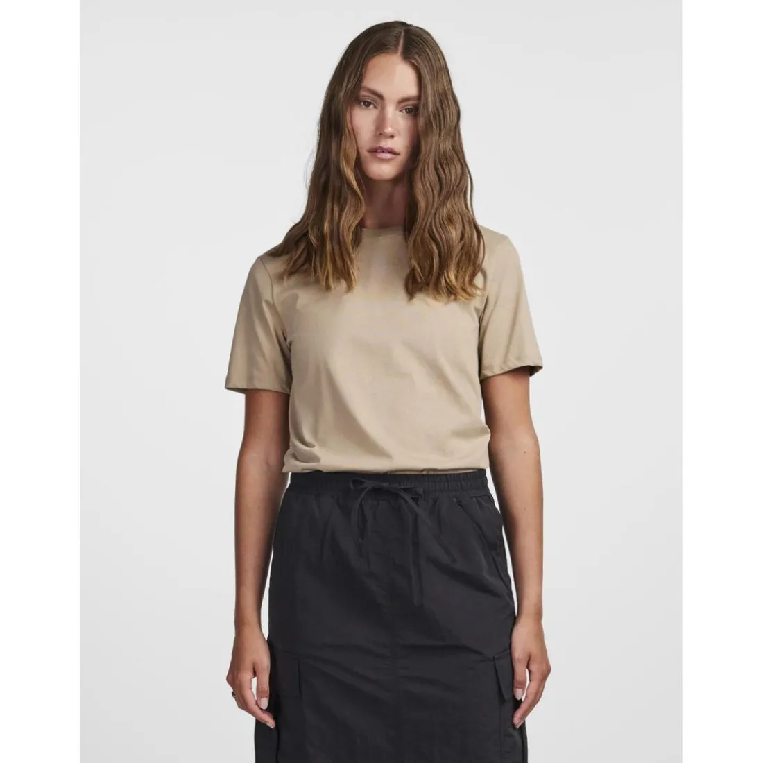T-shirt regular fit manches courtes marron Isa