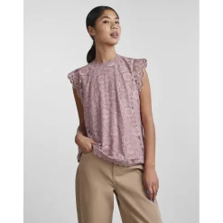 T-shirt regular fit sans manches Violet en nylon