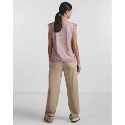 T-shirt regular fit sans manches Violet en nylon