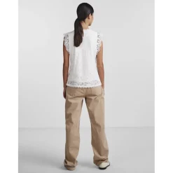 T-shirt regular fit sans manches blanc en nylon