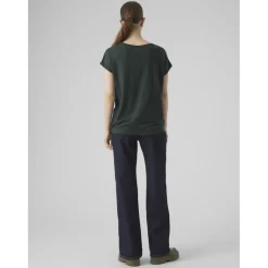 T-shirt regular fit vert foncé en tencel