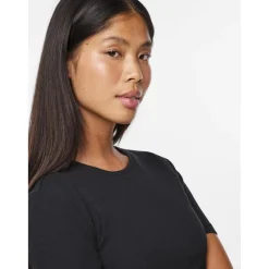 T-shirt slim fit manches courtes noir en coton Hope