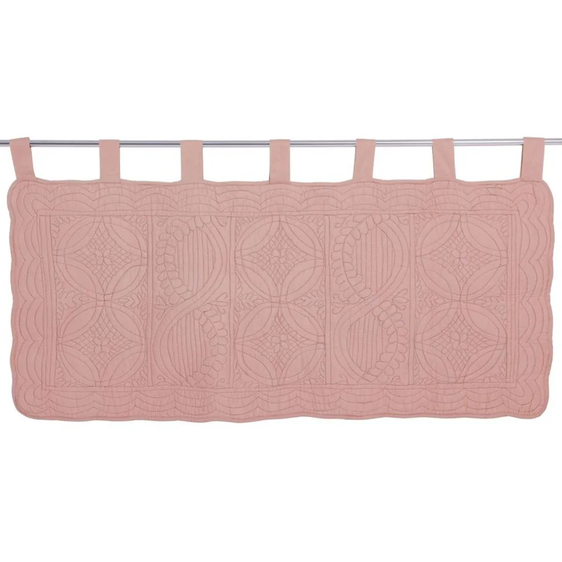 Tête de lit en boutis uni coton Becquet - Rose