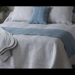 Tête de lit en boutis uni pur coton - Gris Perle