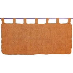 Tête de lit en boutis uni coton BAILLARGUES marron caramel