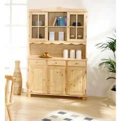 Vaisselier 3 portes en Bois massif STULIO