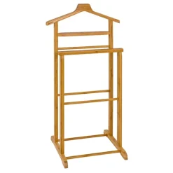 Valet de chambre deux rangées bois massif bambou