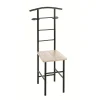 Valet de chambre noir et assise en décor chène San Remo