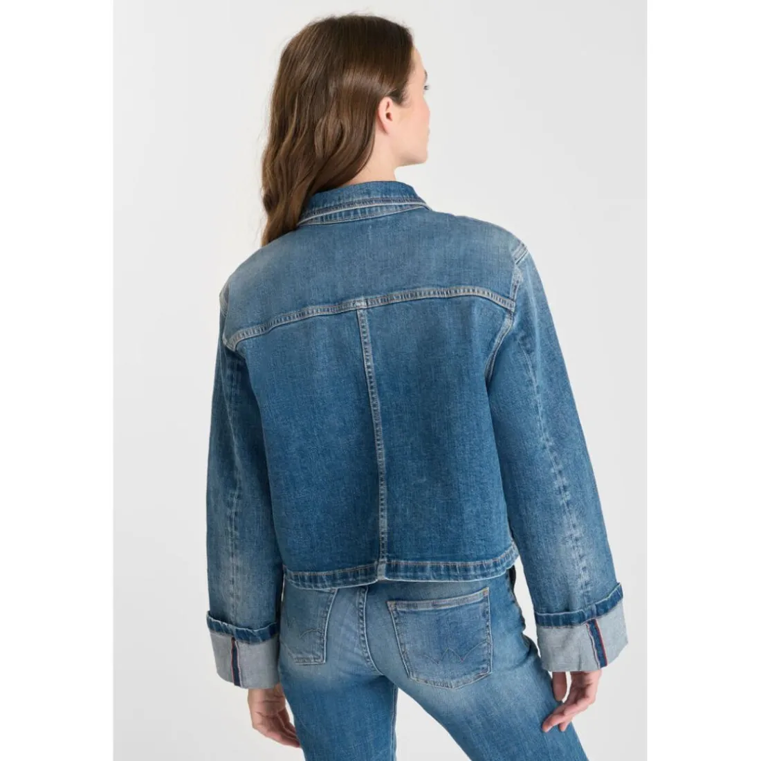 Veste ALESKA bleu en coton Rose