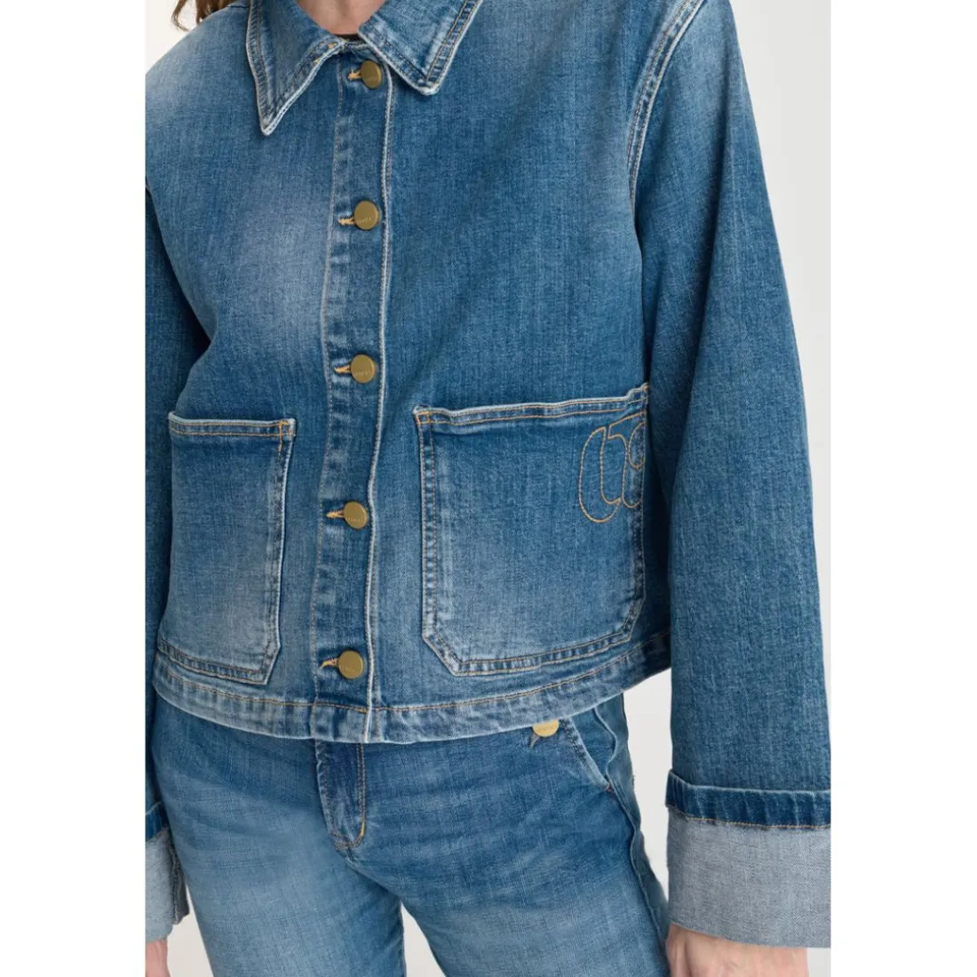 Veste ALESKA bleu en coton Rose