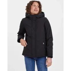 Veste Capuche Manches longues Court noir Mila