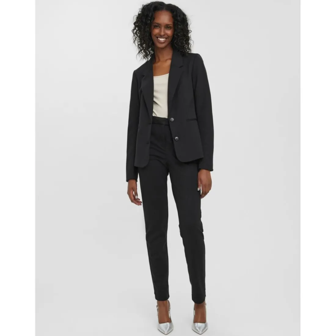 Veste classique revers à encoche - Noire
