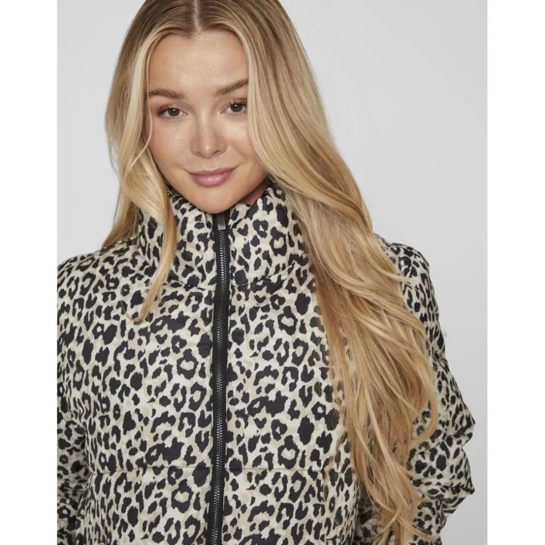 Veste col montant haut gris clair