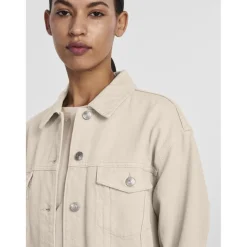 Veste en jean blanc Tia