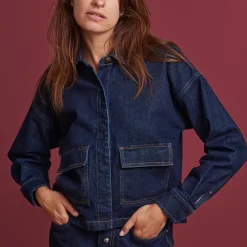 Veste en jean brut