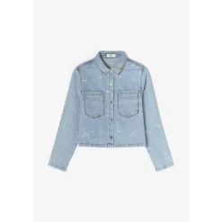Veste en jeans à broderies monogramme APOLO Emma