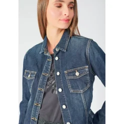 Veste en jeans Lilly bleu foncé