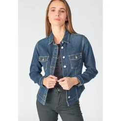 Veste en jeans Lilly bleu foncé
