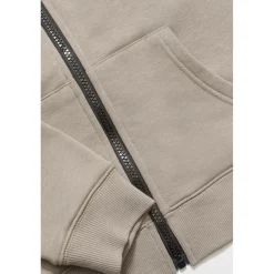 Veste garçon, zippée en coton Hodybo gris beige blanc