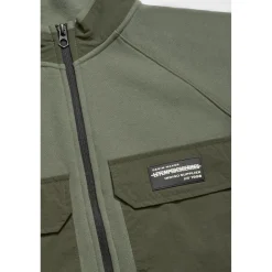Veste garçon, zippée Moltobo kaki vert en coton pour garçon