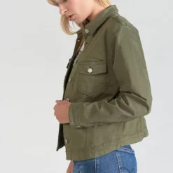 Veste Lilly kaki vert en coton