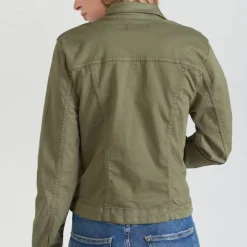 Veste Lilly kaki vert en coton
