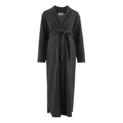 Veste longue grossesse noire Cache Coeur Lingerie en viscose
