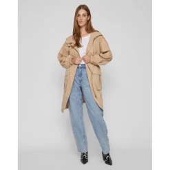Veste poignets ou bas élastiqués col rond gris