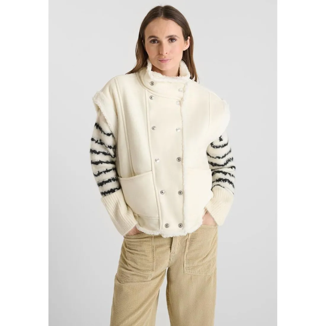 Veste sans manches blanc Uma