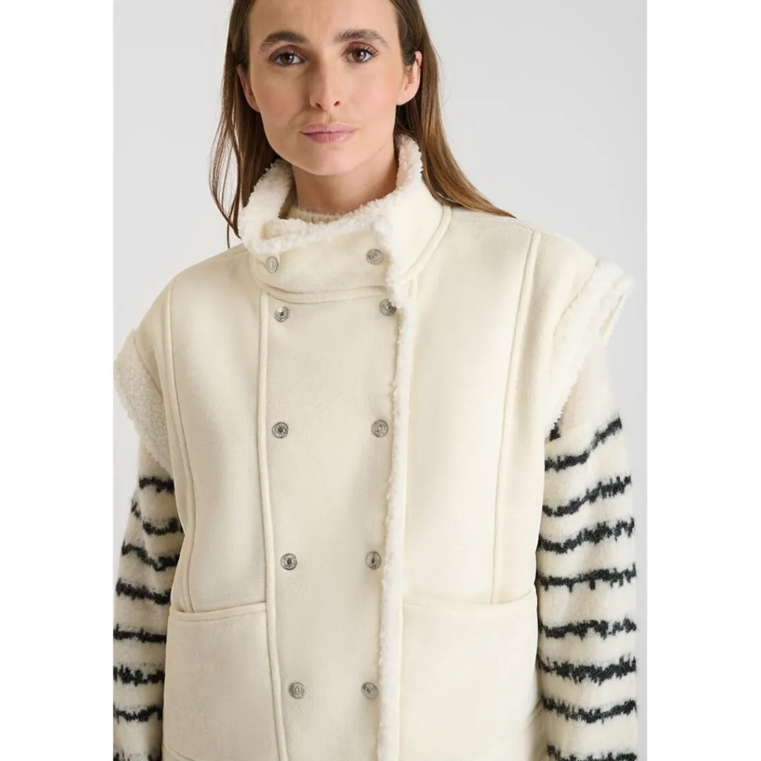 Veste sans manches blanc Uma