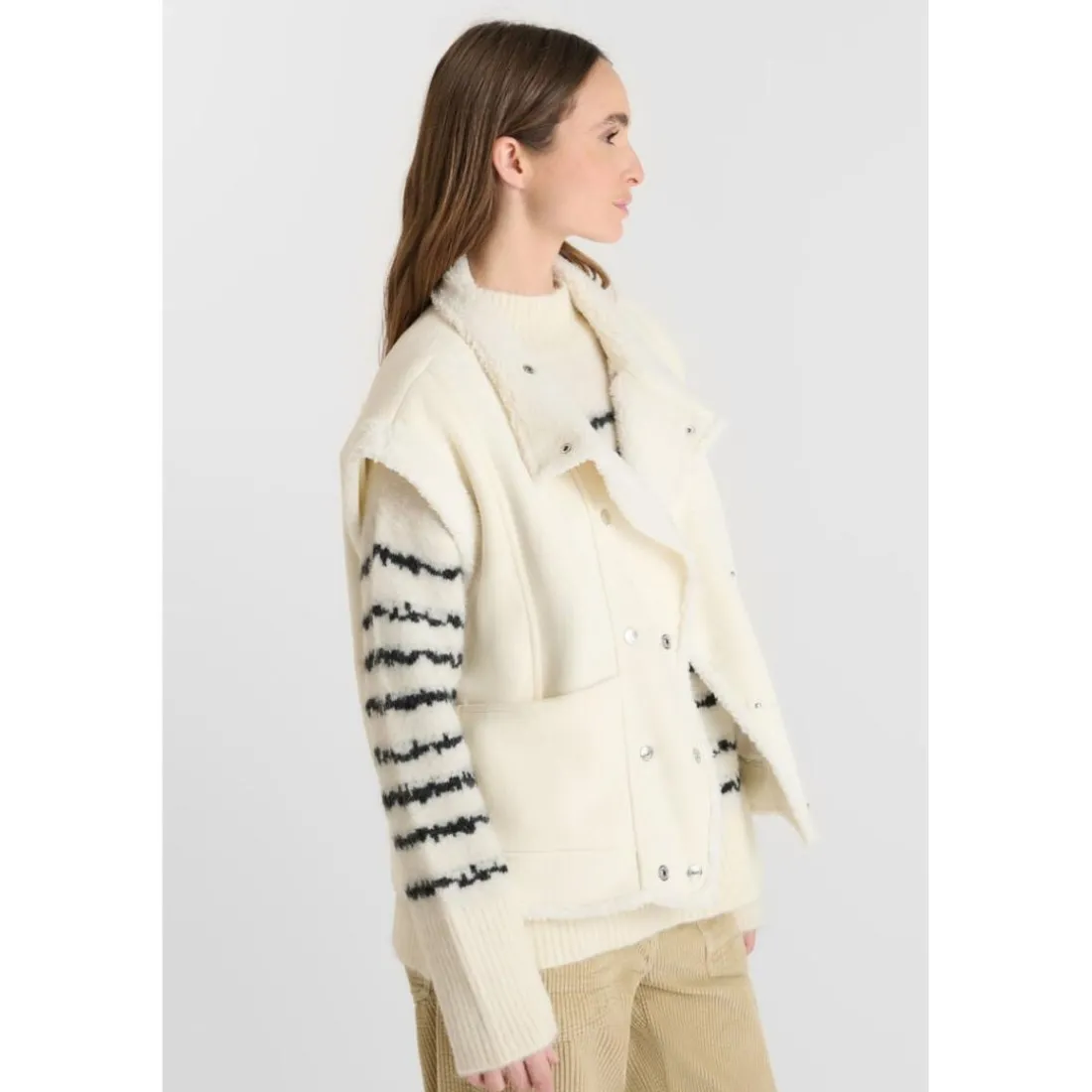 Veste sans manches blanc Uma