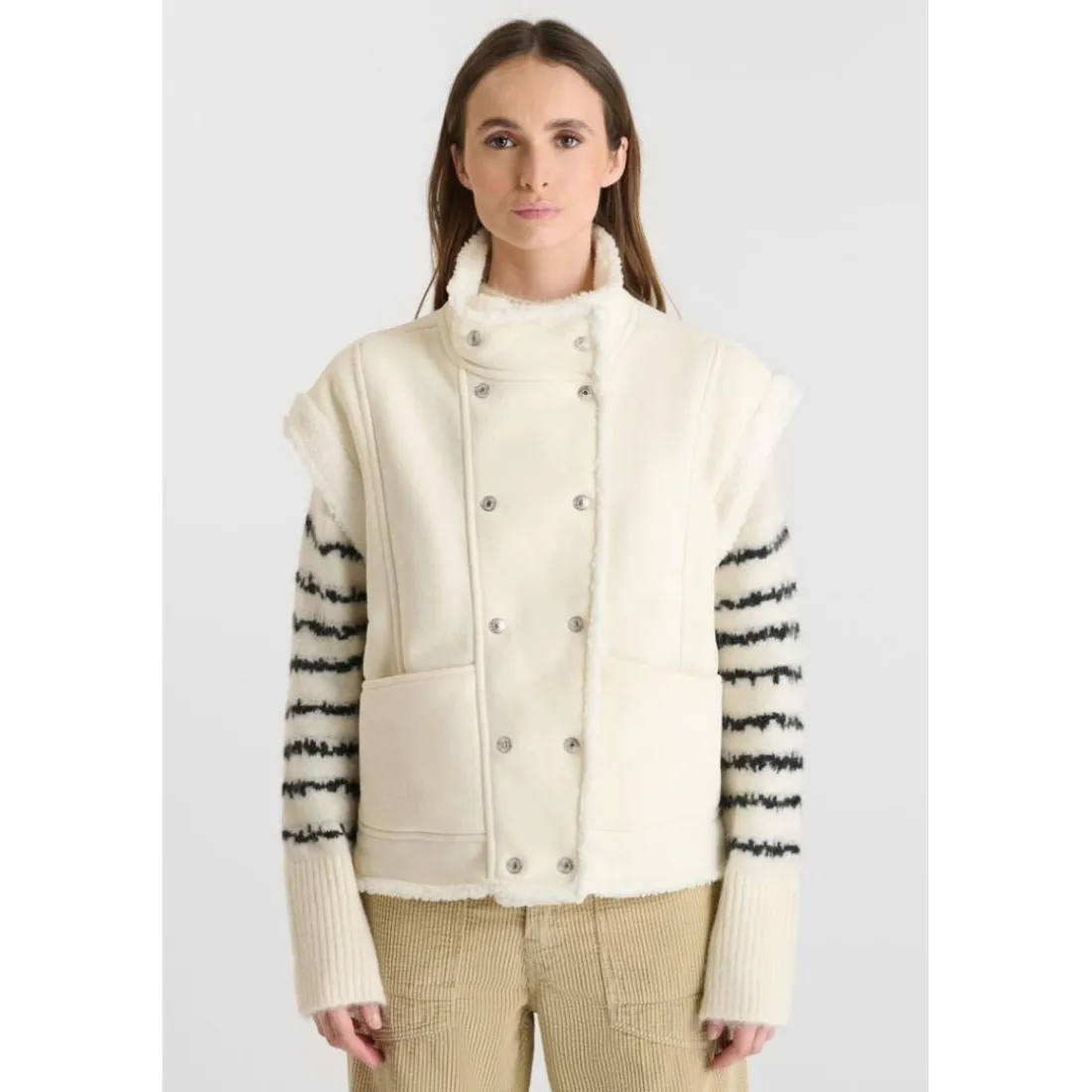 Veste sans manches blanc Uma
