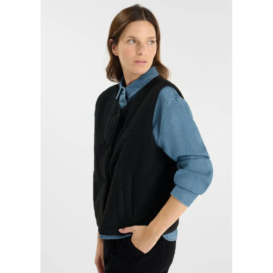 Veste sans manches GUDRU noir Wren