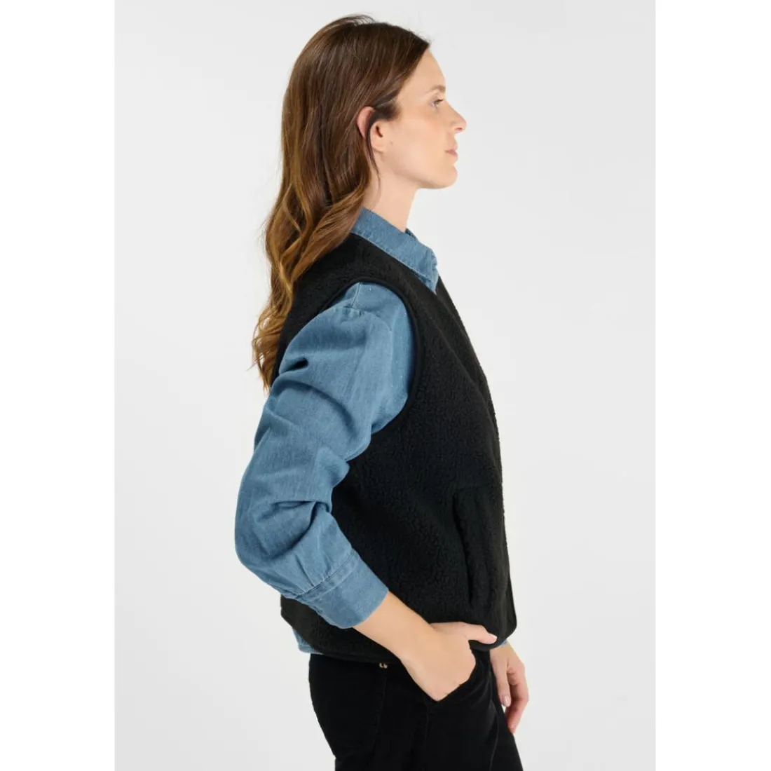 Veste sans manches GUDRU noir Wren