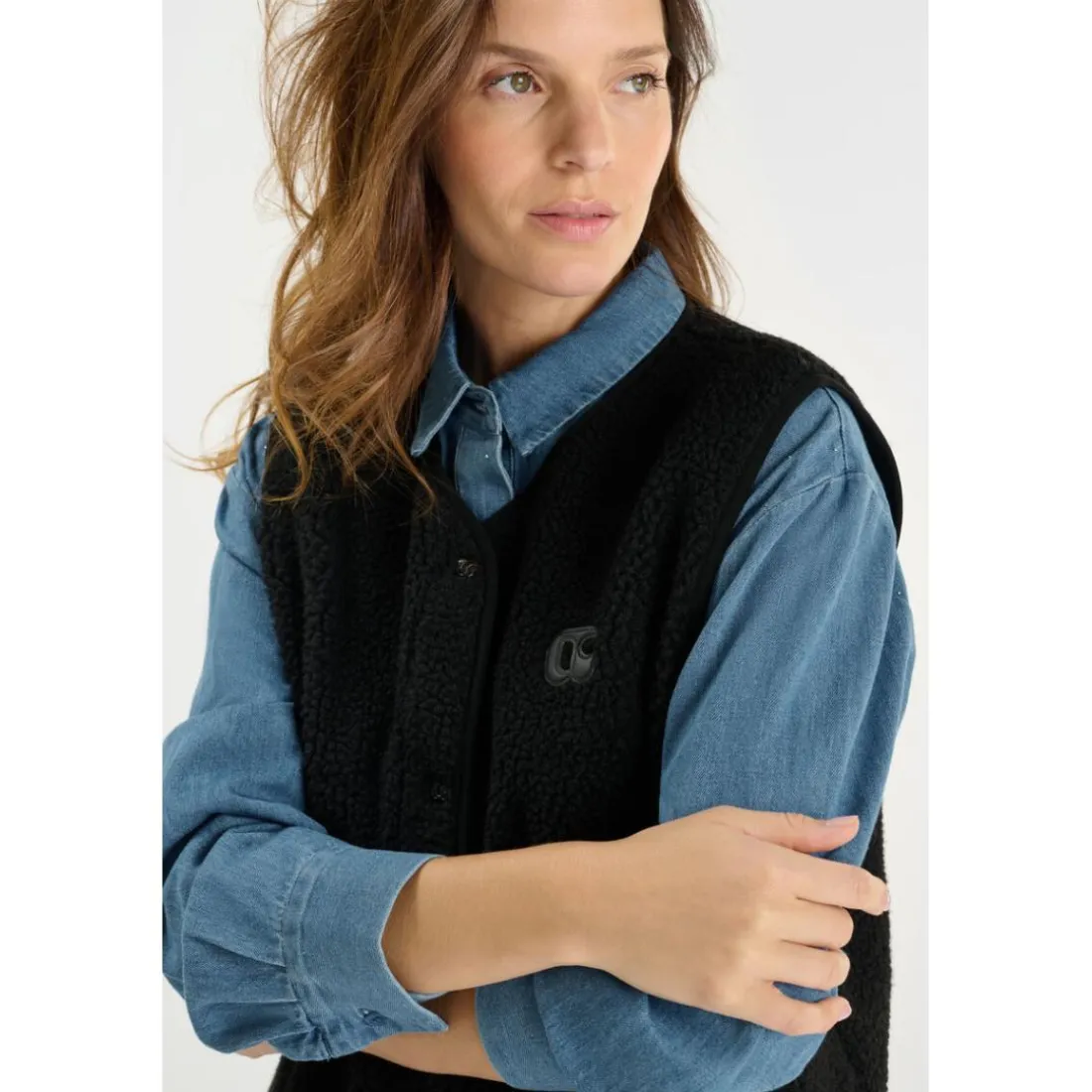 Veste sans manches GUDRU noir Wren