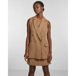 Veste sans manches marron Lou
