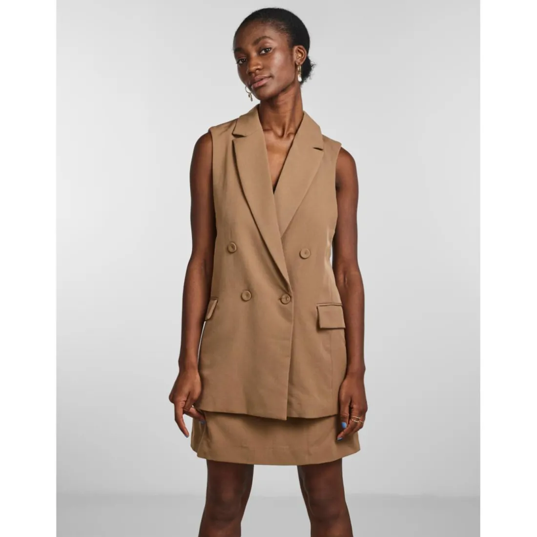 Veste sans manches marron Lou