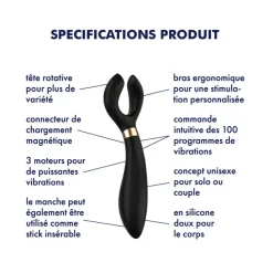 Vibromasseur pour couple - Noir