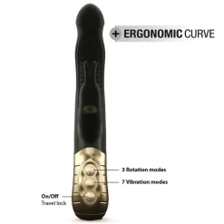 Vibromasseur/rabbit BABY RABBIT BLACK & GOLD 2.0 - RECHARGEABLE - Noir Dorcel