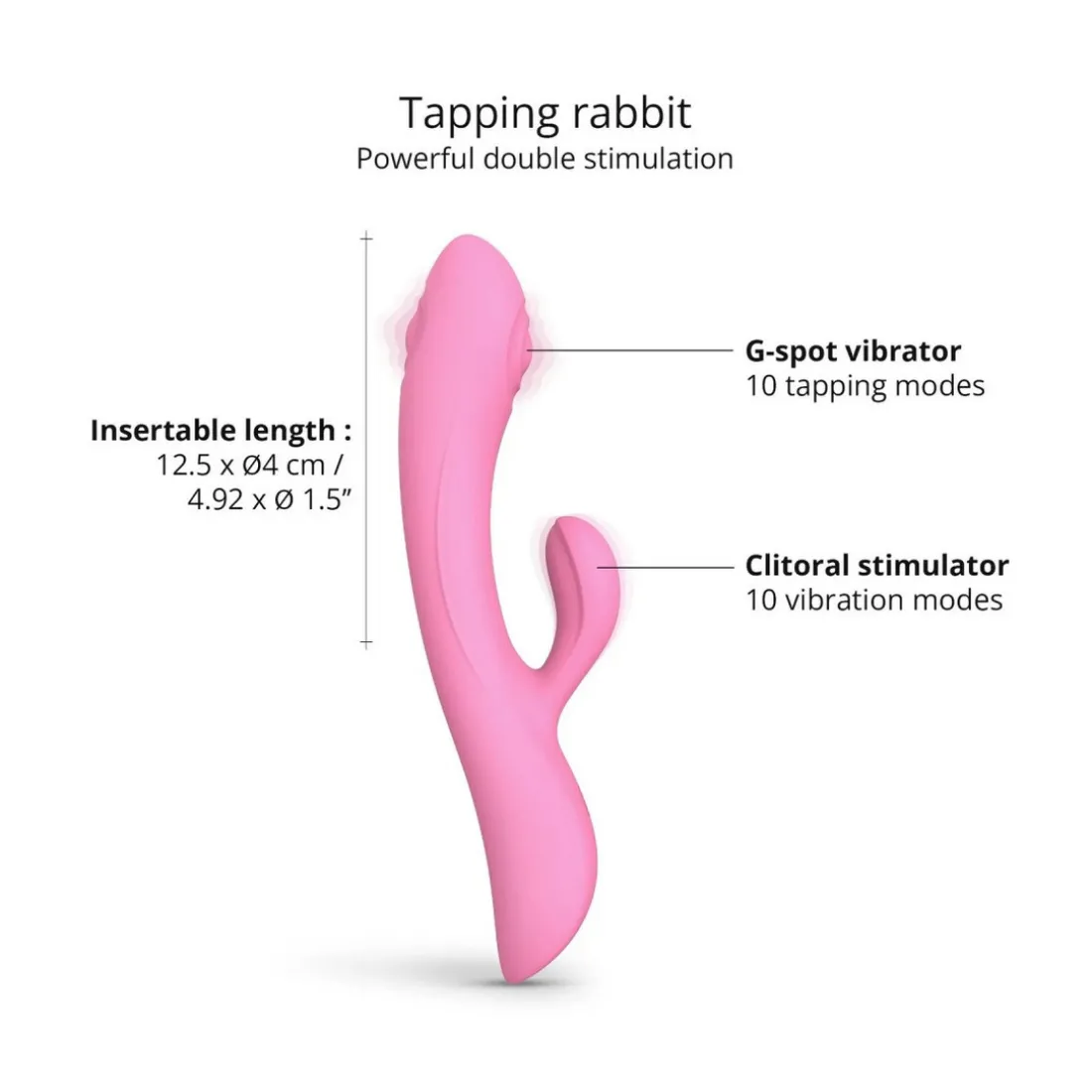 Vibromasseur/rabbit BUNNY & CLYDE - PINK PASSION LOVE TO LOVE